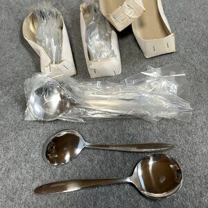 New Vintage Capco CHIC Set 12 Bouillon Spoons Stainless Steel Japan Minimalist